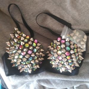 34B studded bra